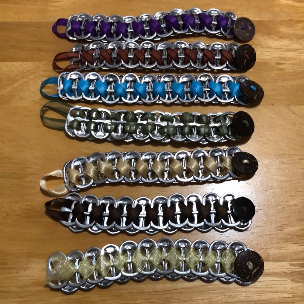 Handmade pop tab bracelet